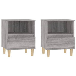 Berkfield Bedside Cabinets 2 Pcs Grey Sonoma 40X35X50 Cm - thumbnail 2