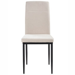 Beliani Set Of 4 Dining Chairs Riner Fabric Light Beige - thumbnail 5