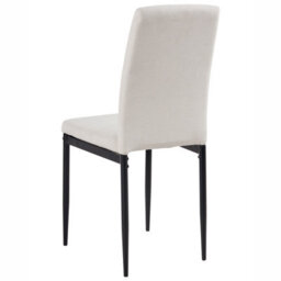Beliani Set Of 4 Dining Chairs Riner Fabric Light Beige - thumbnail 6