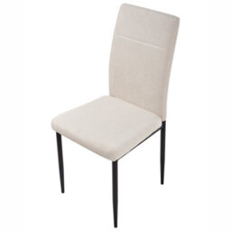 Beliani Set Of 4 Dining Chairs Riner Fabric Light Beige - thumbnail 7