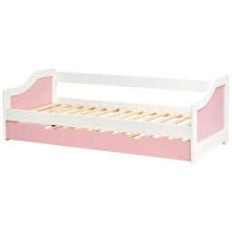 Beliani Trundle Bed Pine Wood Luneray 90 X 200 Cm (Eu Single) Pink - thumbnail 6