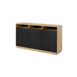 Arte Striking Aston 26 Sideboard Cabinet 180Cm - Black Matt & Oak Torus: Versatile Storage Solution For Contemporary Living Spaces - thumbnail 2