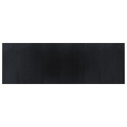 Berkfield Modern Rug Rectangular Black 100X300 Cm Bamboo