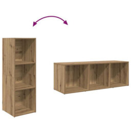 Berkfield Modern Tv Cabinet Set 3 Pcs Brown 107 X 35 X 37 Cm Engineered Wood - thumbnail 7