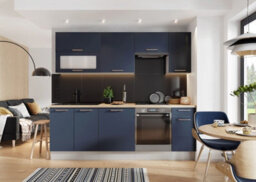 Impact Furniture Kitchen Drawers Unit 600mm Cabinet Complete Cupboard Floor Standing Base Dark Navy Blue Nora - thumbnail 7