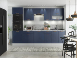 Impact Furniture Kitchen Drawers Unit 600mm Cabinet Complete Cupboard Floor Standing Base Dark Navy Blue Nora - thumbnail 5