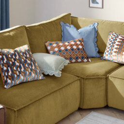 furn. Furn Metro Abstract Velvet Jacquard Feather Filled Cushion - thumbnail 5