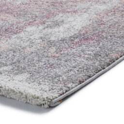 Ivory/rose Modern Easy To Clean Abstract Rug For Dining Room-60 X 230Cm (Runner) - thumbnail 5