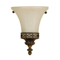 Elegant Opaque Glass Wall Light With Walnut Finish And Led Technology