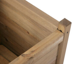 Primrose Liz Frances Plant Pot Wooden Square Tapered Planter 55Cm - thumbnail 2