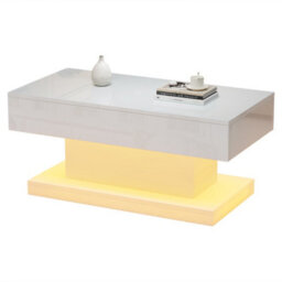 Btm High Gloss Coffee Table With Drawers And Led Lights For Living Room - thumbnail 8
