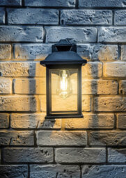 CGC Lighting Cgc Black Rectangular Outdoor Wall Lantern Modern Vintage Light Garden Porch Patio Gate Lamp Ip44 Weatherproof Polycarbonate E27 - thumbnail 2