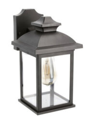 CGC Lighting Cgc Black Rectangular Outdoor Wall Lantern Modern Vintage Light Garden Porch Patio Gate Lamp Ip44 Weatherproof Polycarbonate E27 - thumbnail 7