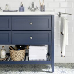 GoodHome Perma Satin Blue Freestanding Bathroom Vanity Unit (H) 806mm (W) 1200mm - thumbnail 7