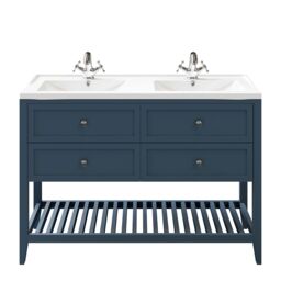 GoodHome Perma Satin Blue Freestanding Bathroom Vanity Unit (H) 806mm (W) 1200mm - thumbnail 3