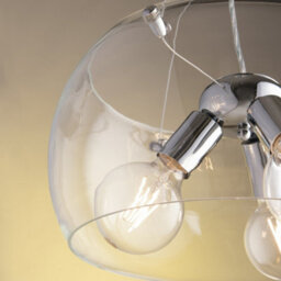 Luminosa Lighting Luminosa Equatore 3 Light Cylindrical Pendant Ceiling Light Transparent 40X20Cm - thumbnail 3