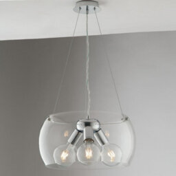 Luminosa Lighting Luminosa Equatore 3 Light Cylindrical Pendant Ceiling Light Transparent 40X20Cm - thumbnail 1
