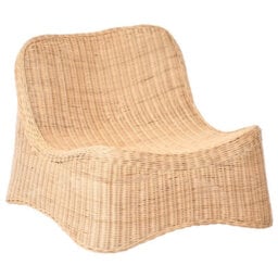Beliani Natural Rattan Garden Armchair And Low Stackable Footstool Set For Outdoor Relaxation - thumbnail 5