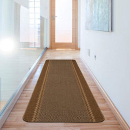 The Rugs Washable Designer Rugs & Mats Lined Bordered Design In Brown   116Br - thumbnail 2