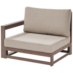 Beliani Garden Lounge Set With Table 4 Seater Timor Modular Certified Acacia Wood Dark Brown - thumbnail 4