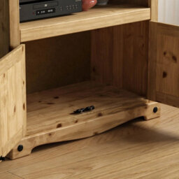 Solid Waxed Pine Tv Unit, Wooden Entertainment Tv Cabinet Stand - thumbnail 6