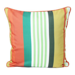 Peggy Wilkins Water Resistant Outdoor Garden Cushion Linear Orange - thumbnail 1