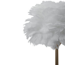 Darphe Nordic Style Feather Shaped Table Lamp, Ceramic Base, Modern Home Bedside Lamp - thumbnail 5