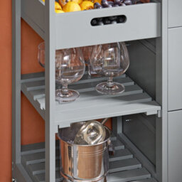 Sobuy Fkw79-Hg, Kitchen Trolley Cart Storage Serving Trolley With 3 Drawers And Removable Tray, Grey,w67Xd37Xh84 - thumbnail 9