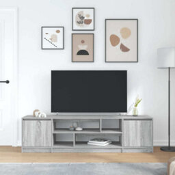 Berkfield Durable Tv Cabinet Grey Sonoma 188.5X41X50 Cm Engineered Wood - thumbnail 3