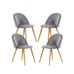 Life Interiors Lucia Dining Set With Round Table And Set Of 4 Lucia Velvet Dining Chairs - thumbnail 7