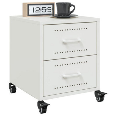 Berkfield Bedside Cabinets 2 Pcs White 36X39X43.5 Cm Steel - image 1