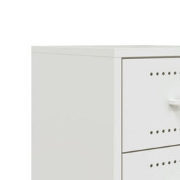 Berkfield Bedside Cabinets 2 Pcs White 36X39X43.5 Cm Steel - thumbnail 9