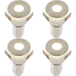 4 Pack Recessed Decking Ip67 Guide Light - 1.2W Cool White Led - Satin Nickel - thumbnail 1