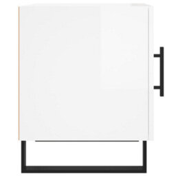Berkfield Bedside Cabinets 2 Pcs High Gloss White 40X40X50 Cm Engineered Wood - thumbnail 8
