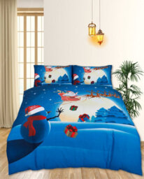 TheWhiteWater Limited Christmas Snowman Duvet Set 3D Print Polycotton Bedding Set - thumbnail 4