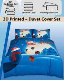 TheWhiteWater Limited Christmas Snowman Duvet Set 3D Print Polycotton Bedding Set - thumbnail 3