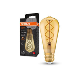 Osram Vintage 1906 Led Edison Filament Lamp Bulb Gold Dimmable 4W E27 Pack Of 4 - thumbnail 4