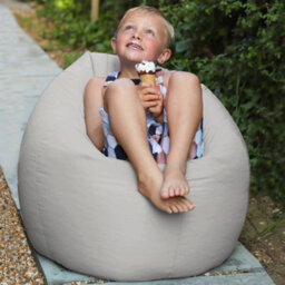 rucomfy Beanbags Rucomfy Indoor Or Outdoor Kids Water Resistant Beanbag - Platinum Classic Beanbag - thumbnail 1