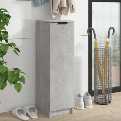 Vidaxl Shoe Cabinet Concrete Grey 30X35X100 Cm Engineered Wood Shoe Cabinets - image 1