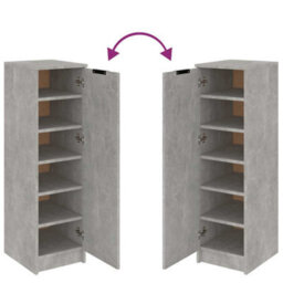 Vidaxl Shoe Cabinet Concrete Grey 30X35X100 Cm Engineered Wood Shoe Cabinets - thumbnail 8