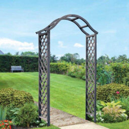 Smart Garden Elegant Woodland Wooden Garden Arch Pergola Grey Plant Support - thumbnail 2