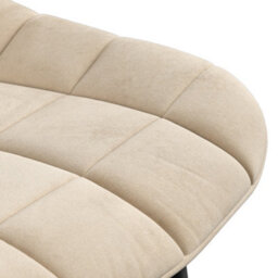 More4Homes Set Of 2 Nova Modern Velvet Dining Chair Padded Seat Metal Legs Kitchen (Beige) - thumbnail 6