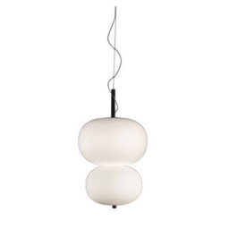 Luminosa Lighting Luminosa Ilargi Led Globe Ceiling Pendant Dark Ash Matt White 1-10V Dimming 39.5Cm 3195Lm 2700K