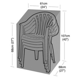 Taylor & Brown Stacking Chair Cover For Outdoor Garden Patio Chairs Waterproof Green Polyethylene 107X68X61Cm Durable - thumbnail 2