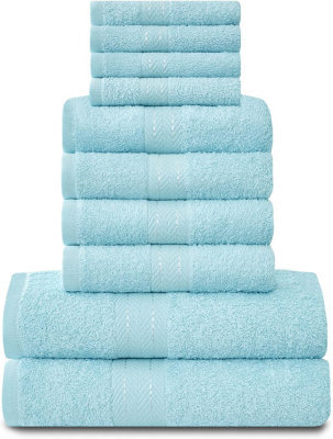 Gaveno Cavailia 10 Piece Toronto Towel Bale Set Aqua Premier Super Soft And Quick Obsorbent Bath Towel - image 1