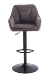 Aspect Furniture Set Of 2 Charlie Adjustable Height Barstool W Padded Seat,black/brown - thumbnail 3