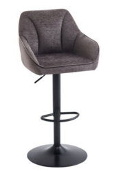 Aspect Furniture Set Of 2 Charlie Adjustable Height Barstool W Padded Seat,black/brown - thumbnail 4