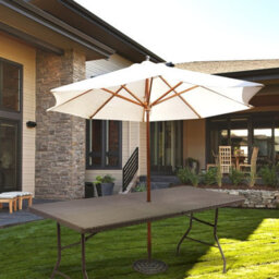 Costway 182 Cm Center Folding Table Portable Plastic Table W/ Rattan Design - thumbnail 4