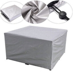 Transparent Polyethylene Outdoor Cover For Square Dining Table, Rainproof, Uv Resistant, With Adjustable Rope (140 90 60Cm) - thumbnail 1
