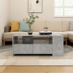 Berkfield Coffee Table Concrete Grey 102X55X42 Cm Engineered Wood - thumbnail 1